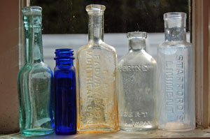 medicine bottles - outport Newfoundland c. early 1900s