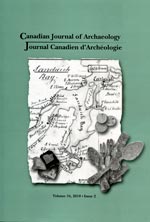 Canadian Journal Archaeology Cover